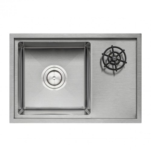 Кухонная мойка с крышкой и омывателем Qtap DC5638 Satin 3.0/1.2 мм (QTDC56383012)