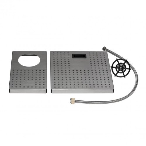 Кухонная мойка с крышкой и омывателем Qtap DC5638 Satin 3.0/1.2 мм (QTDC56383012)