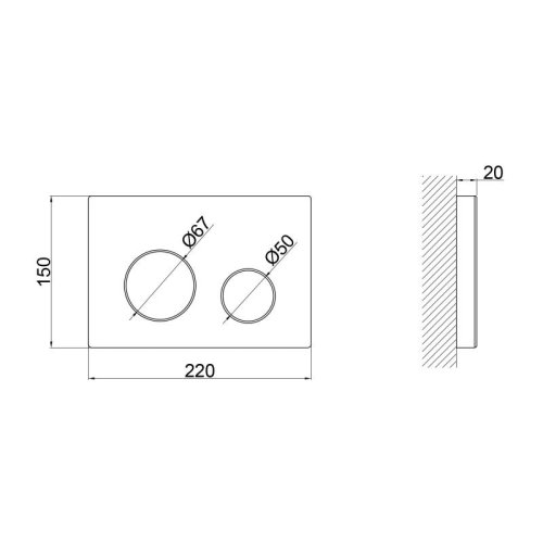 Панель смыва для унитаза Qtap Nest QT0111M11110W