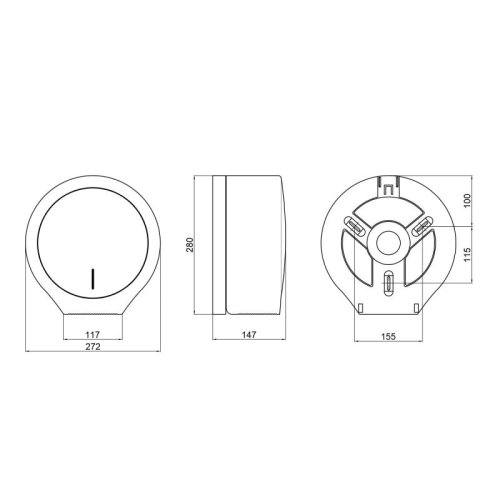 Диспенсер для туалетной бумаги Qtap Drzak papiru DP100BP