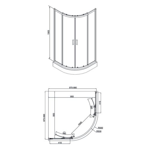 Душевая кабина Q-tap Taurus CRM1011AC6 Clear (TAUCRM1011AC6)