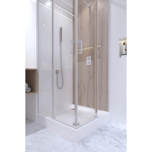 Набір Q-tap душова кабіна Taurus WHI1099SC6 Clear + піддон Unisquare 309915 (TAUWHI1099SC6UNIS309915)