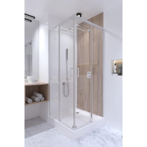 Набір Q-tap душова кабіна Taurus WHI1099SC6 Clear + піддон Unisquare 309915 (TAUWHI1099SC6UNIS309915)