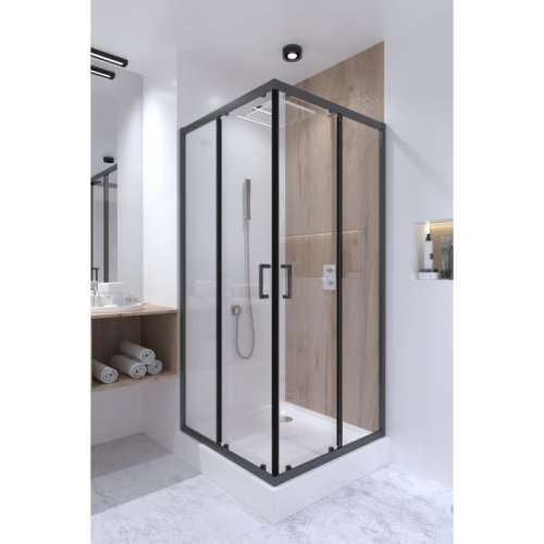 Набір Q-tap душова кабіна Taurus BLA1099SC6 Clear + піддон Unisquare 309915 (TAUBLA1099SC6UNIS309915)