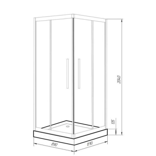 Душевая кабина Q-tap Strong SC9090.1A T6 SUS (QTSTRSC90901AT6SUS)