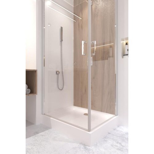 Набор Q-tap душевая кабина Gemini CRM1018RC6 Clear + поддон Unirect 301815 (GEMCRM1018RC6UNIR301815)