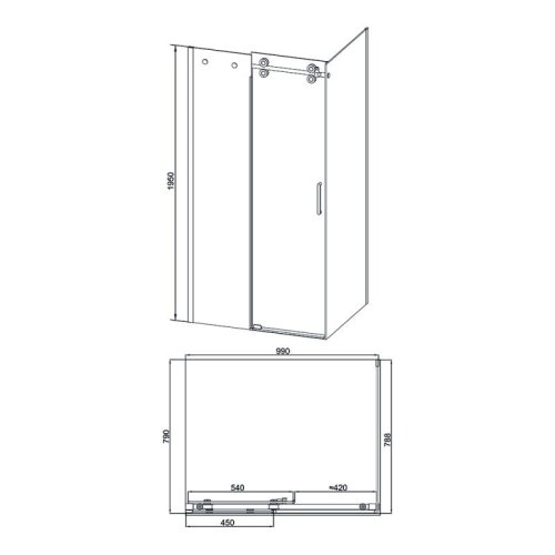 Душевая кабина Q-tap Aries CRM1018RC8 Clear (ARICRM1018RC8)