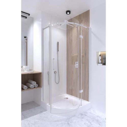 Набір Q-tap душова кабіна Virgo CRM1099AC8 Clear + піддон Uniarc 309915 (VIRCRM1099AC8UNIA309915)