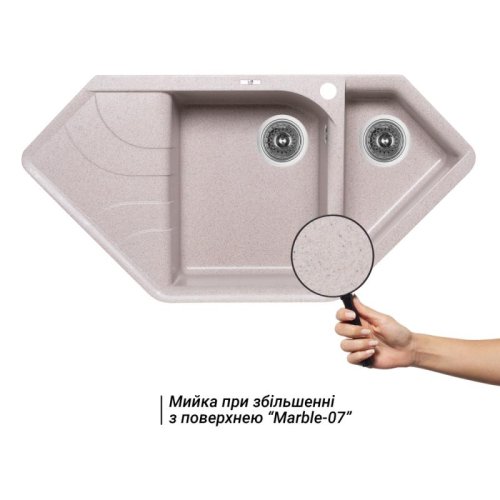 Кухонна мийка Lidz 1000x500/225 MAR-07 (LIDZMAR071000500225)