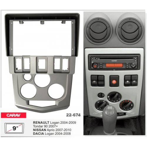 Рамка перехідна Renault, Dacia Logan Carav 22-674