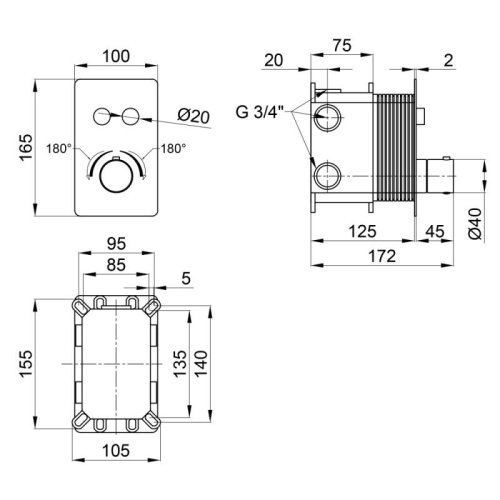 Смеситель скрытого монтажа Qtap Votice 6442T105NKC