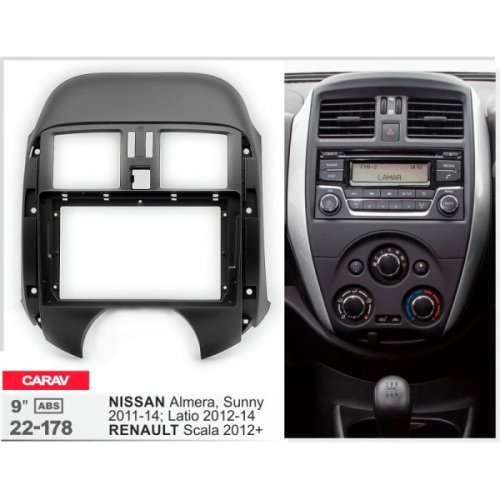 Рамка переходная Nissan Almera, Sunny, Latio, Renault Scala Carav 22-178