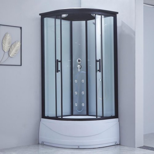 Гидромассажный бокс Lidz Majatek SBM100x100.BLA.HIGH.TR (LMSBM100100BLAHIGHTR)