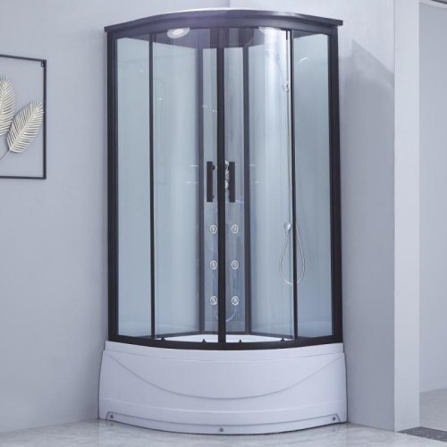 Гидромассажный бокс Lidz Majatek SBM100x100.BLA.HIGH.TR (LMSBM100100BLAHIGHTR)