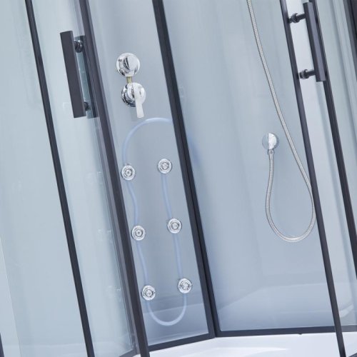 Гидромассажный бокс Lidz Majatek SBM100x100.BLA.HIGH.TR (LMSBM100100BLAHIGHTR)