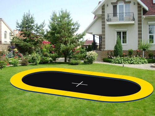 Грунтовый батут KIDIGO Oval 4,4х2,4