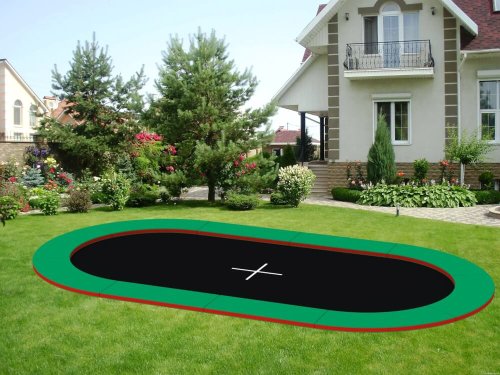 Грунтовый батут KIDIGO Oval 4,4х2,4