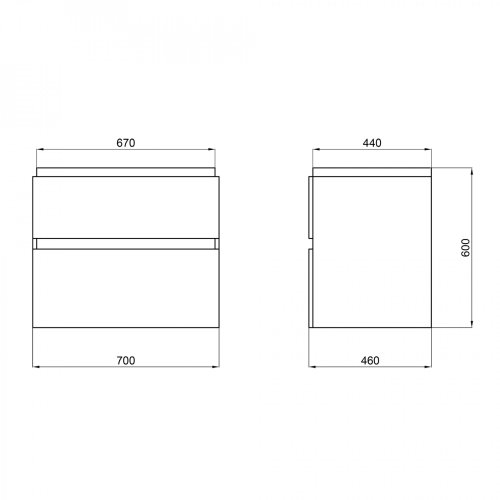 Тумба подвесная Qtap Albatross QT0174TP700DW