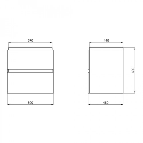 Тумба подвесная Qtap Albatross QT0174TP600DW