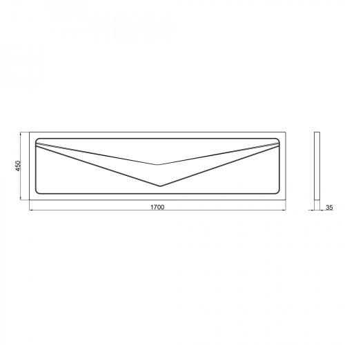 Панель для ванны фронтальная Lidz Panel R 170