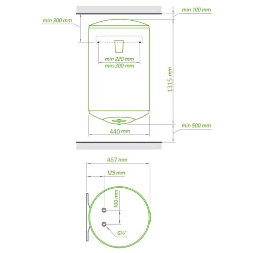 Водонагреватель Tesy BiLight 150 л, мокрый ТЭН 2,0 кВт (GCV1504420B11TSR) 305141