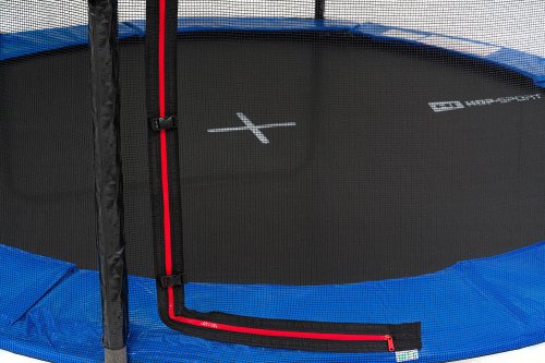 Батут Hop-Sport 10ft (305cm) black/blue с наружной сеткой 4 ноги