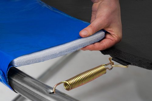 Батут Hop-Sport 16ft (488cm) black/blue з зовнішньою сіткою