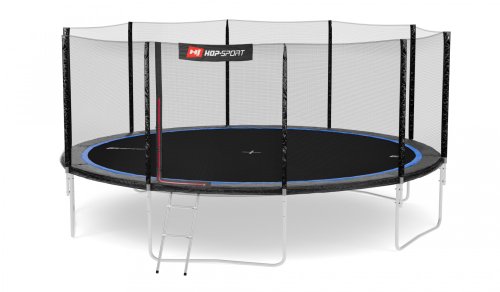 Батут Hop-Sport 16ft (488cm) black/blue з зовнішньою сіткою