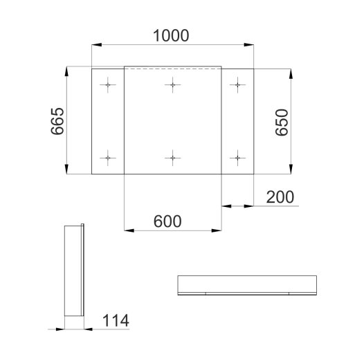Зеркальный шкаф SANWERK Everest 100 серый 3F, без подсветки