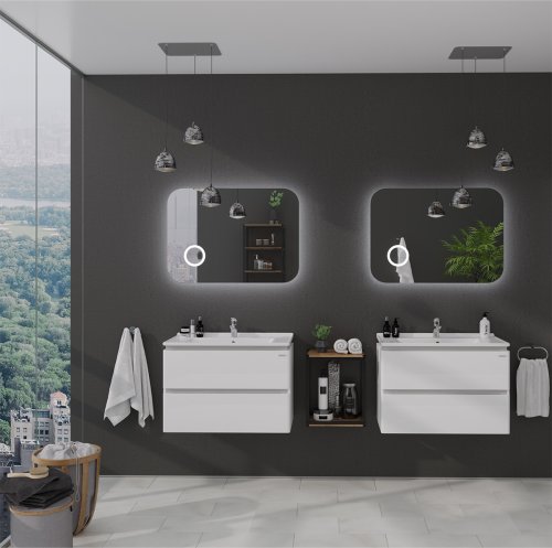 Тумба с умывальником SANWERK Amata Air 80 Белый Меркурий 2F