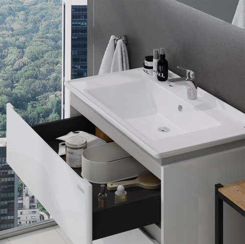 Тумба с умывальником SANWERK Amata Air 80 Белый Меркурий 2F