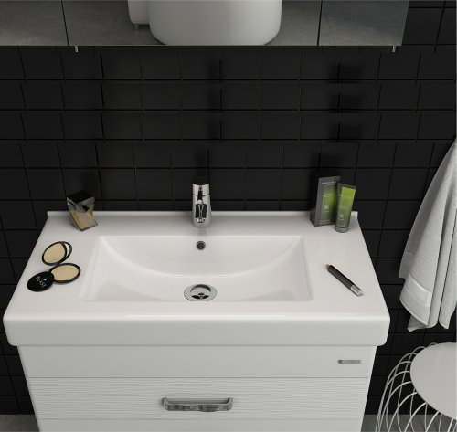 Тумба с умывальником SANWERK Sierra 80 Белый Принц 2F