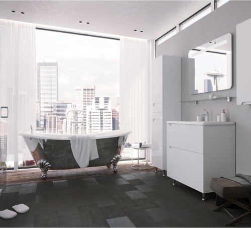 Тумба з умивальником SANWERK Era 70 Білий Канте 2F