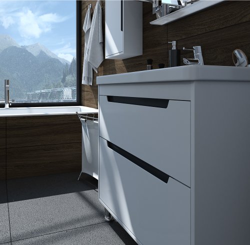 Тумба з умивальником SANWERK Greta 60 Білий Канте 2F