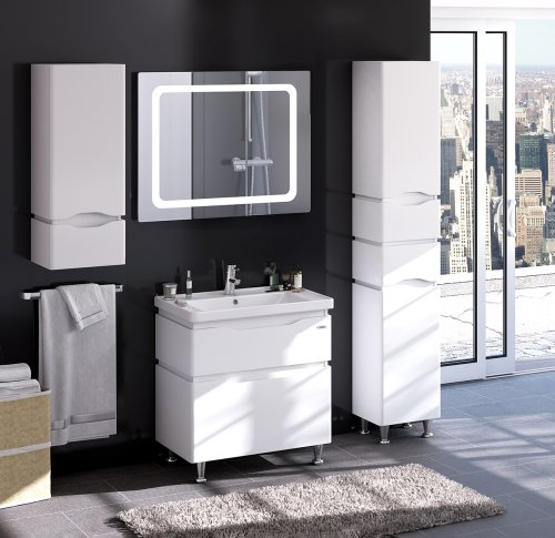 Тумба с умывальником SANWERK Alessa 80 Белый Канте 2F