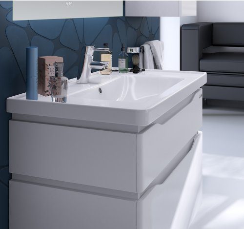 Тумба с умывальником SANWERK Alessa Air 80 Белый Канте 2F