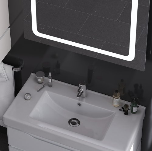 Тумба с умывальником SANWERK Alessa Air 100 Белый Принц 2F