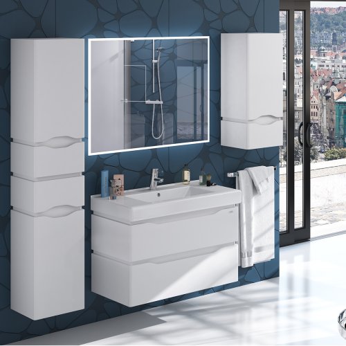 Тумба с умывальником SANWERK Alessa Air 100 Белый Принц 2F