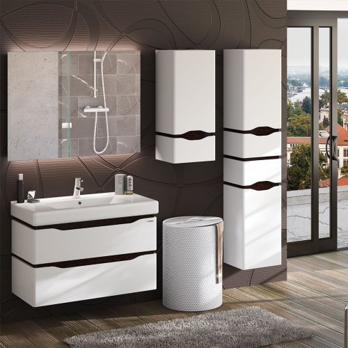 Тумба с умывальником SANWERK Alessa Air 90 Венге Принц 2F