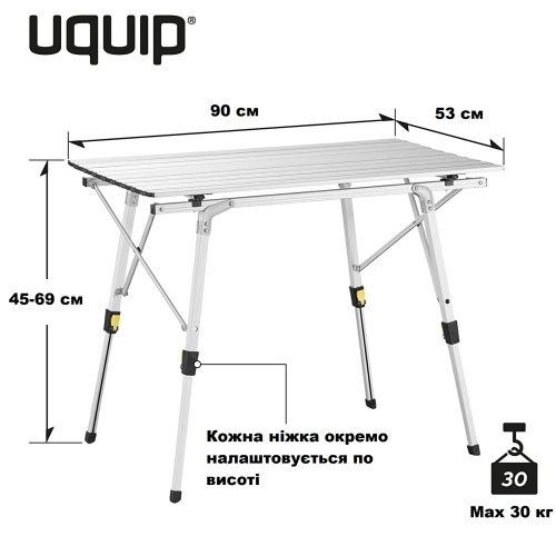 Стол Uquip Variety M Grey (244112)