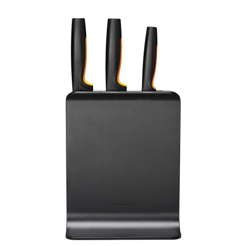 Набор ножей с черной подставкой Fiskars FF, 3 шт.