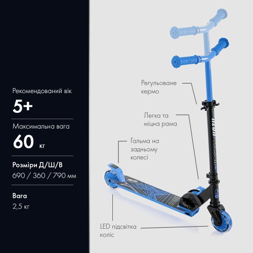 Самокат Neon Vector Синий