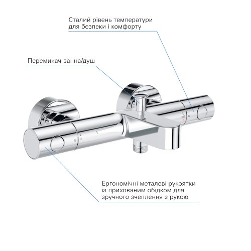 Смеситель для ванны Grohe Grohtherm 800 Cosmopolitan 34766000
