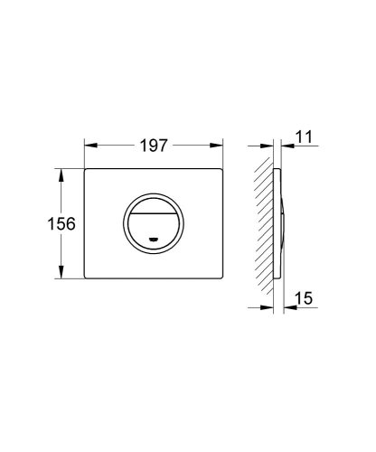 Накладна панель змиву для унітазу Grohe Nova Cosmopolitan Light 38809000