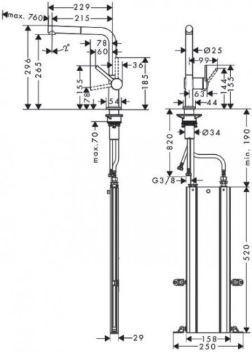 Змішувач для кухні Hansgrohe Talis M54 72809000