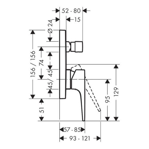 Змішувач прихованого монтажу Hansgrohe Metropol 32545670