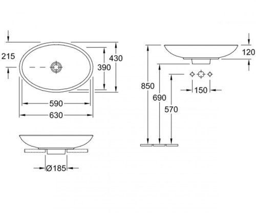 Умывальник Villeroy&Boch Loop & Friends 51511001