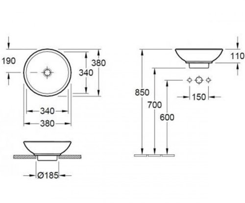 Умывальник Villeroy&Boch Loop & Friends 51480001