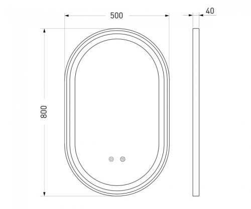 Дзеркало VOLLE 50х80 16-42-500B