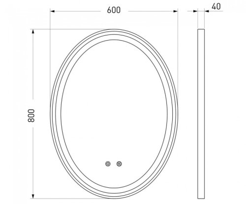 Дзеркало VOLLE 60х80 16-40-600S
